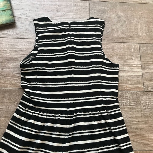 Madewell Black/White Striped Knit Silhouette Dress - Picture 7 of 8
